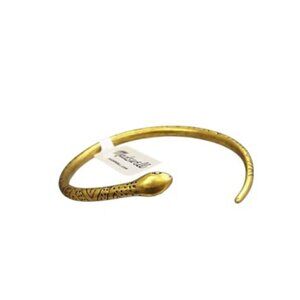 Madewell Trendy Brass Gold Tone Snake Cuff Bracelet NWT